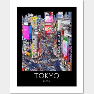 A Pop Art Travel Print of Tokyo Japan Posters and Art